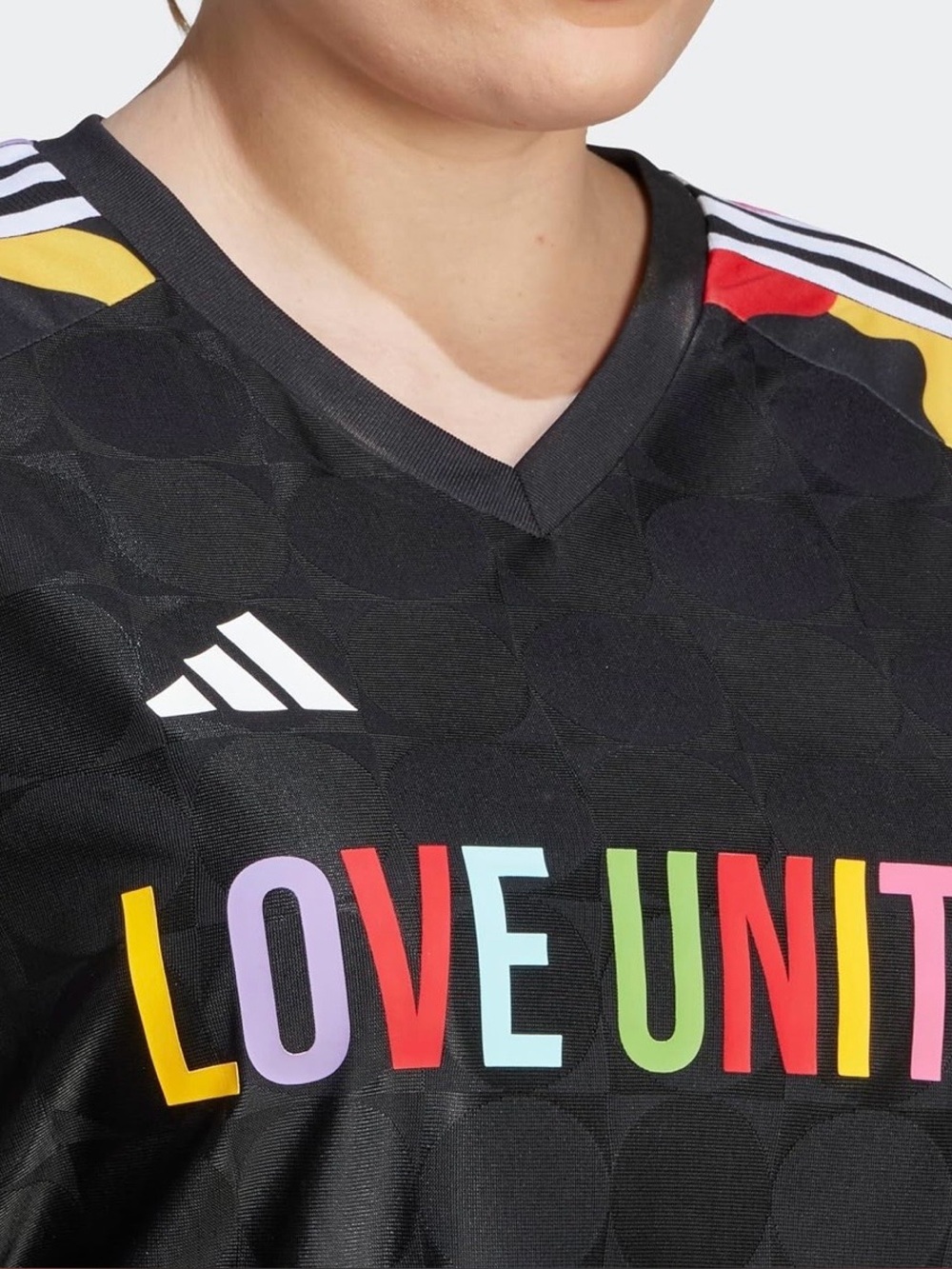 Adidas x Rich Mnisi Love Unites Pride Soccer Jersey 2XL Slim Fit Black Multi - Picture 4 of 8